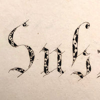 Samuel Gifford 1828 British Math School Notebook (1) with Fraktur Writing