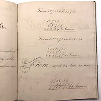 Samuel Gifford 1828 British Math School Notebook (1) with Fraktur Writing