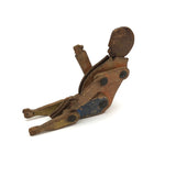Marvelous Antique Jointed Folk Art Wooden Man with Wings!