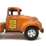 Bright Orange 1957 Tonka Hi-Way Dept. Tractor Trailer