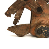 Marvelous Antique Jointed Folk Art Wooden Man with Wings!