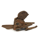 Marvelous Antique Jointed Folk Art Wooden Man with Wings!