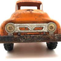 Bright Orange 1957 Tonka Hi-Way Dept. Tractor Trailer