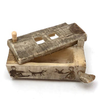 Wonderful Old Inuit Scrimshawed Bone Box