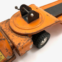 Bright Orange 1957 Tonka Hi-Way Dept. Tractor Trailer