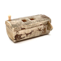 Wonderful Old Inuit Scrimshawed Bone Box