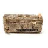 Wonderful Old Inuit Scrimshawed Bone Box