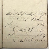 Antique British School Math Notebook, c. 1830