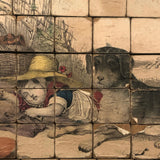 Early Hand-colored Six Sided Victorian Picture Puzzle (Missing a Few Blocks)