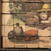 Early Hand-colored Six Sided Victorian Picture Puzzle (Missing a Few Blocks)