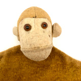 Handmade Felt and Linen Monkey Hand Puppet!