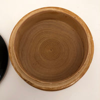 Hand-painted Round Wooden Trinket Box with Colorful Fish