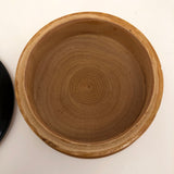 Hand-painted Round Wooden Trinket Box with Colorful Fish