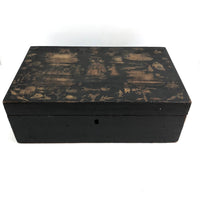 19th C Dovetailed Writing Box with Fine Scherenschnitte Decorated Lid