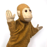 Handmade Felt and Linen Monkey Hand Puppet!