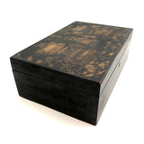 19th C Dovetailed Writing Box with Fine Scherenschnitte Decorated Lid