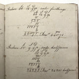 Antique British School Math Notebook, c. 1830