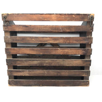 Old Slatted Painted Pine Wall Box