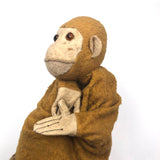 Handmade Felt and Linen Monkey Hand Puppet!