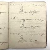 Antique British School Math Notebook, c. 1830