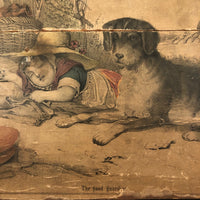 Early Hand-colored Six Sided Victorian Picture Puzzle (Missing a Few Blocks)