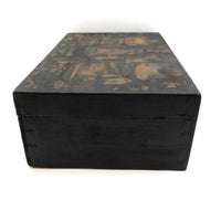 19th C Dovetailed Writing Box with Fine Scherenschnitte Decorated Lid