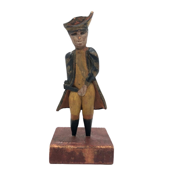 Charming Antique Carved, Painted Revolutionary War Officer