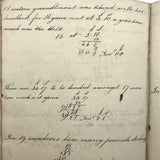 Antique British School Math Notebook, c. 1830