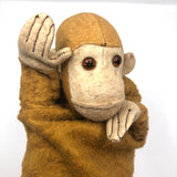 Handmade Felt and Linen Monkey Hand Puppet!
