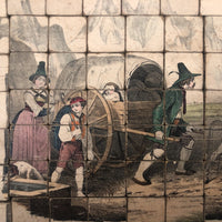 Early Hand-colored Six Sided Victorian Picture Puzzle (Missing a Few Blocks)