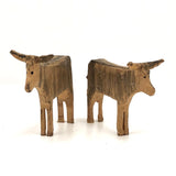 Two Little German Erzgebirge Horned Cows