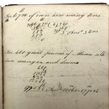 Antique British School Math Notebook, c. 1830