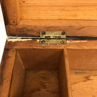 19th C Dovetailed Writing Box with Fine Scherenschnitte Decorated Lid