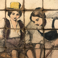 Early Hand-colored Six Sided Victorian Picture Puzzle (Missing a Few Blocks)