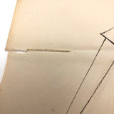 The Defender, 1895 Pen and Ink Ship Drawing