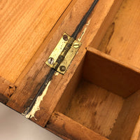 19th C Dovetailed Writing Box with Fine Scherenschnitte Decorated Lid