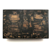 19th C Dovetailed Writing Box with Fine Scherenschnitte Decorated Lid