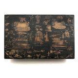 19th C Dovetailed Writing Box with Fine Scherenschnitte Decorated Lid