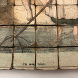Early Hand-colored Six Sided Victorian Picture Puzzle (Missing a Few Blocks)
