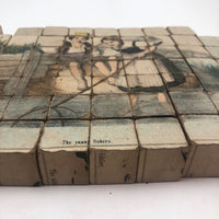 Early Hand-colored Six Sided Victorian Picture Puzzle (Missing a Few Blocks)