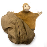 Handmade Felt and Linen Monkey Hand Puppet!