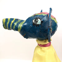Hand-puppet Animals with Painted Papier Mache Heads - Set of 4