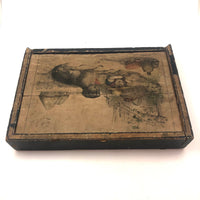 Early Hand-colored Six Sided Victorian Picture Puzzle (Missing a Few Blocks)