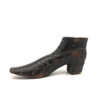 Antique Hand-carved Treen Shoe with Vine Design