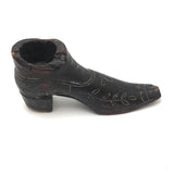 Antique Hand-carved Treen Shoe with Vine Design