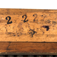 Old Letter and Number Stamps Set in Original Slide Top Box (Letters and Numbers Complete)