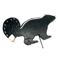 Sweet Handmade Wooden Skunk on Nail Post