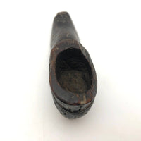 Antique Hand-carved Treen Shoe with Vine Design