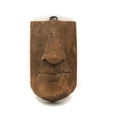 Wonderful, Unusual Old Carved Pine Partial Face