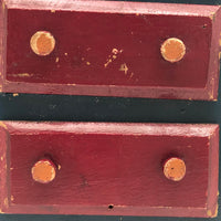 Miniature Red and Blue Two Drawer Cigar Box Chest